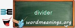 WordMeaning blackboard for divider